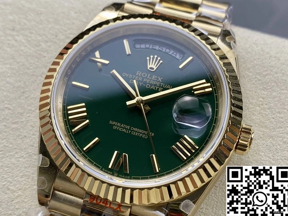 Rolex M228238-0061 QF Dial Factory Green Tungsten 1003 Contemporary Date v5 Day Steel 0724